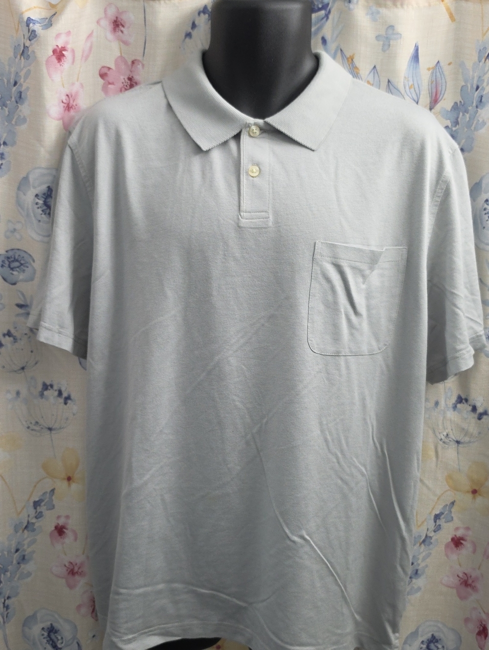 Van Heusen Light Gray Men's Polo with Pocket